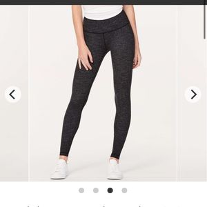 Lululemon Wunder Under Hi-Rise Tight *28" in Knit Brushed Luon Heathered black